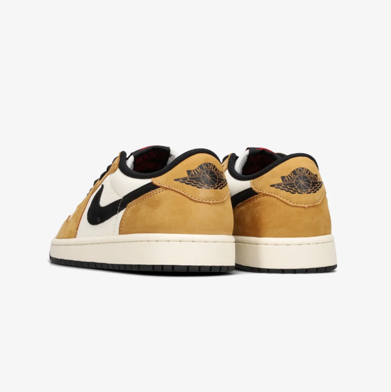 Wheat & Cream Low-Top Sneakers with Black Accents