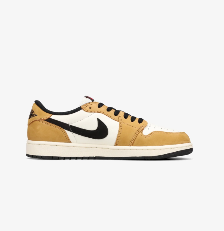 Wheat & Cream Low-Top Sneakers with Black Accents