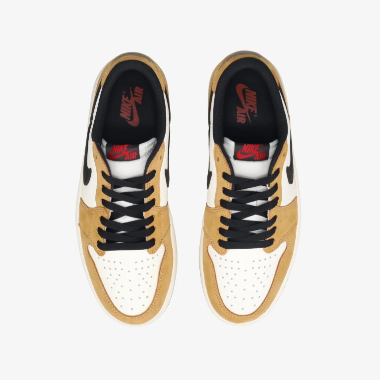 Wheat & Cream Low-Top Sneakers with Black Accents