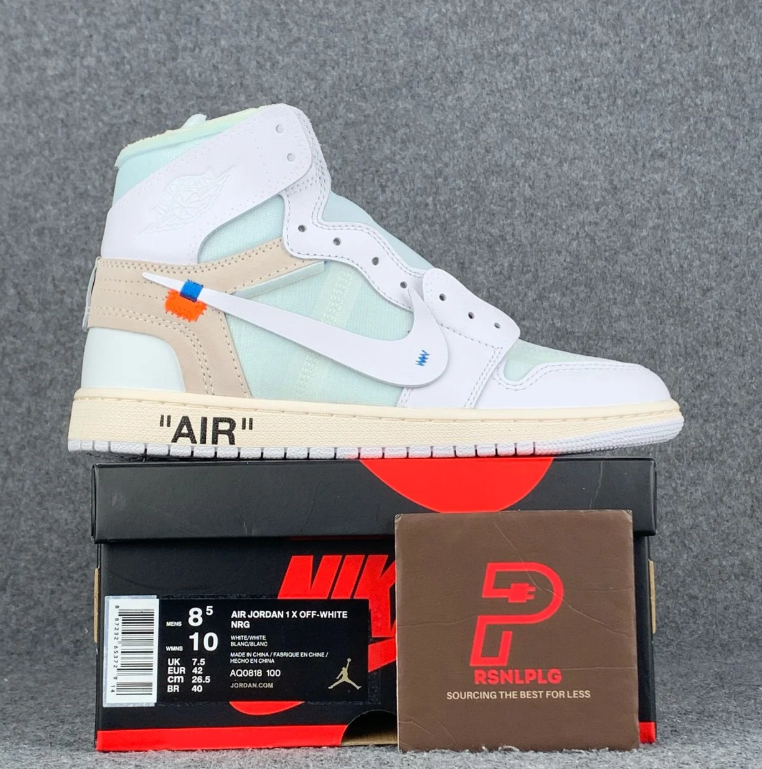 White & Pale Mint High-Top Sneakers with Deconstructed Details