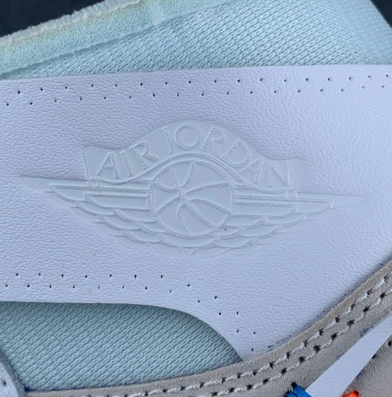 White & Pale Mint High-Top Sneakers with Deconstructed Details