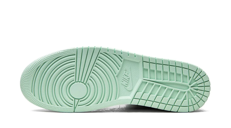 Navy, White & Mint Mid-Top Court Sneakers