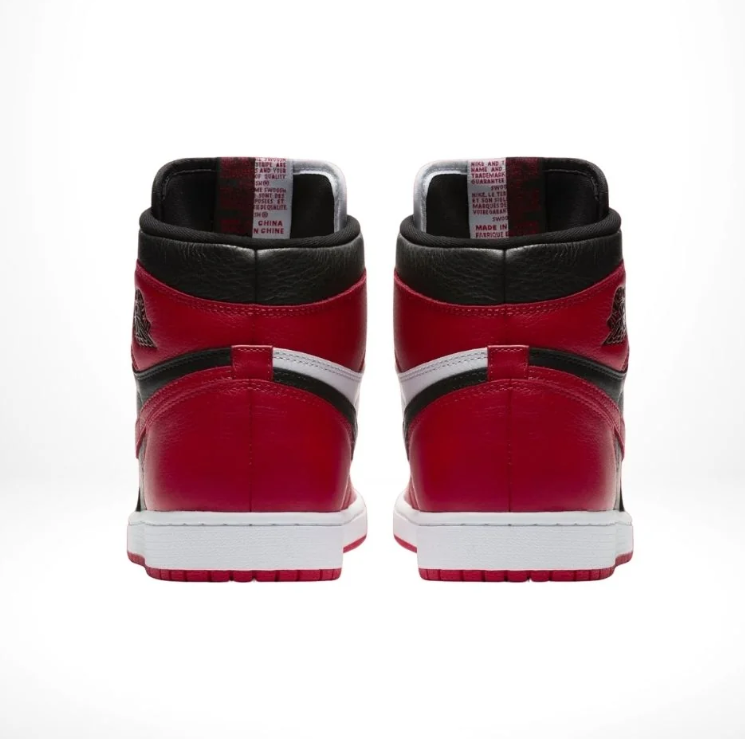 Black, Red & White High-Top Sneakers with Split Color Blocking