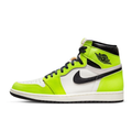Neon Lime & White High-Top Sneakers with Black Accents