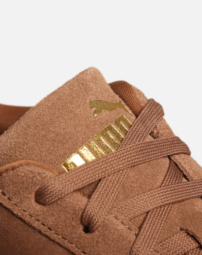 Brown & Cream Slim Low-Top Sneakers with Black Wraparound Sole