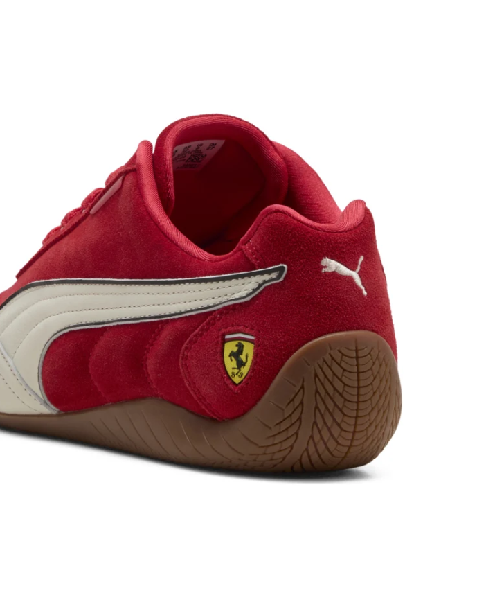Red & Cream Slim Low-Top Sneakers with Brown Wraparound Sole