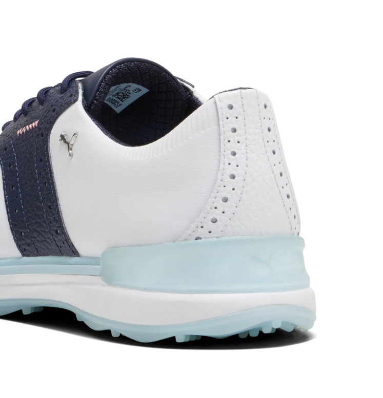 White Saddle-Style Low-Top Sneakers with Navy or White Panels