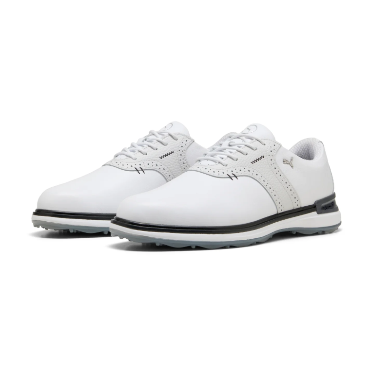 White Saddle-Style Low-Top Sneakers with Navy or White Panels