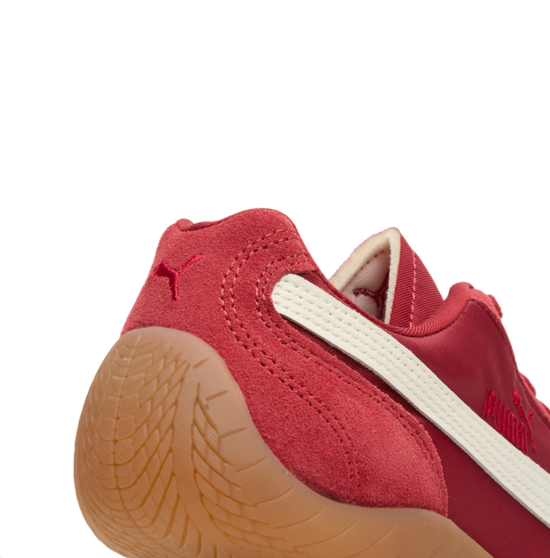 Red & Cream Slim Low-Top Sneakers with Tan Gum Sole