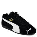 Black & White Slim Low-Top Sneakers with Gold-Tone Details