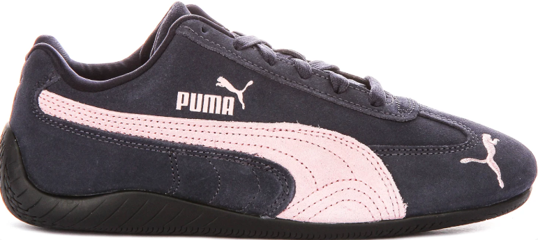 Dark Navy & Pale Pink Slim Low-Top Sneakers with Black Sole