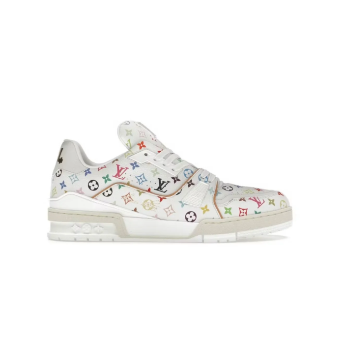 Louis Vuitton White Multicolor Monogram Low-Top Sneakers