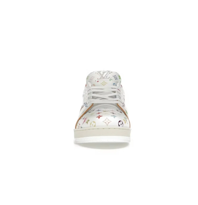 Louis Vuitton White Multicolor Monogram Low-Top Sneakers