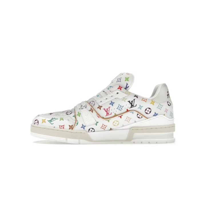 Louis Vuitton White Multicolor Monogram Low-Top Sneakers