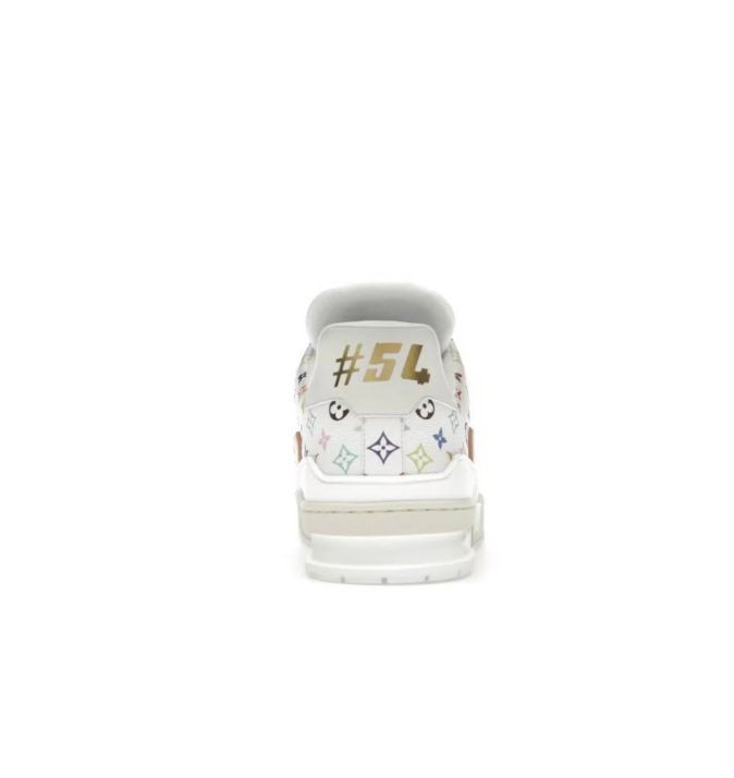 Louis Vuitton White Multicolor Monogram Low-Top Sneakers