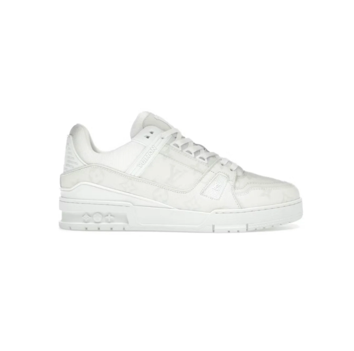 Louis Vuitton All-White Low-Top Court Sneakers