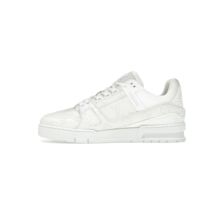 Louis Vuitton All-White Low-Top Court Sneakers