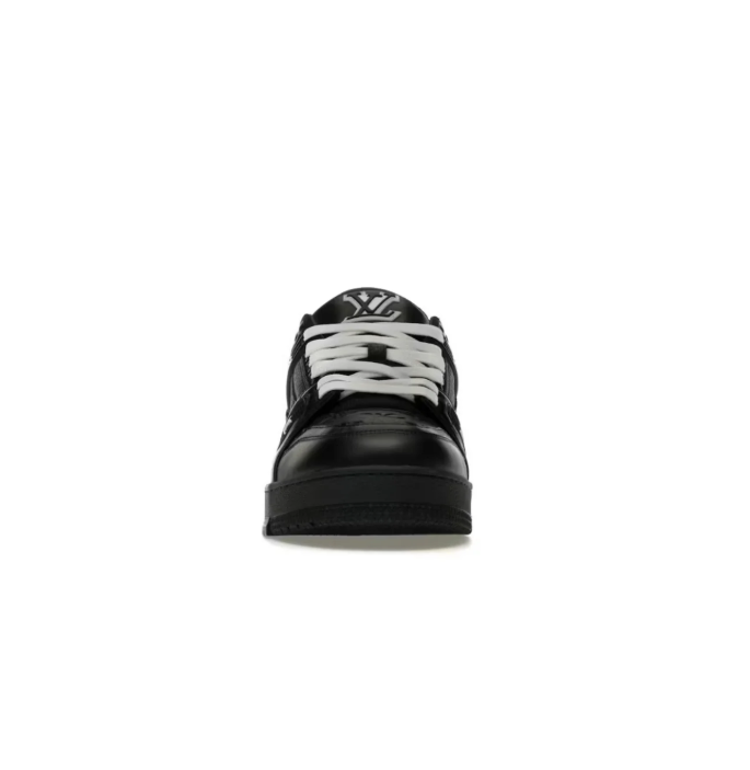 Louis Vuitton Black Low-Top Court Sneakers with White Laces