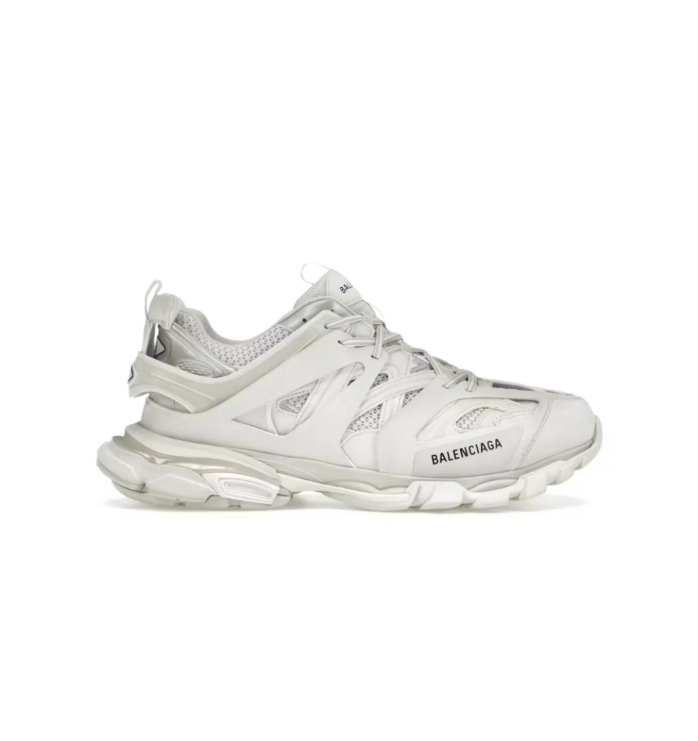Balenciaga White & Light Gray Layered Chunky Sneakers