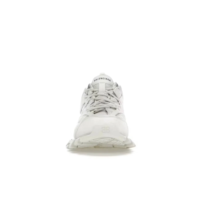 Balenciaga White & Light Gray Layered Chunky Sneakers