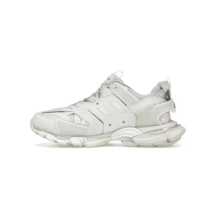 Balenciaga White & Light Gray Layered Chunky Sneakers