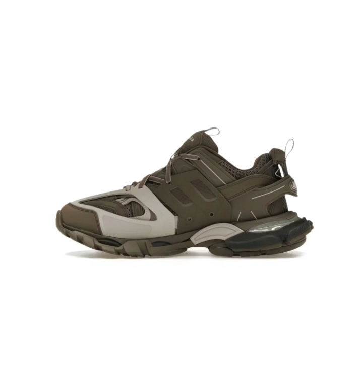 Balenciaga Olive & Gray Layered Chunky Sneakers