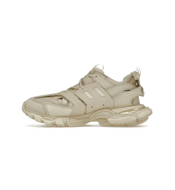 Balenciaga Cream & Beige Layered Chunky Sneakers