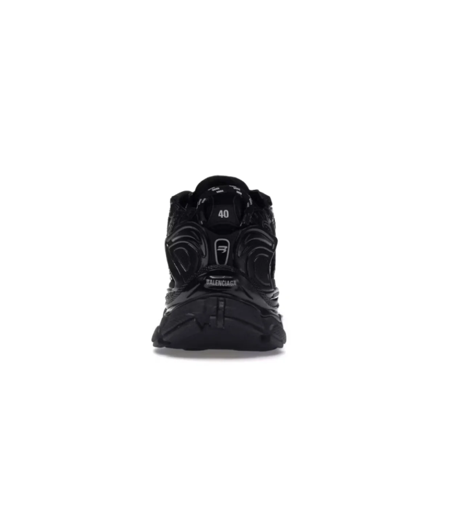 Balenciaga All-Black Layered Sneakers with Sculpted Sole