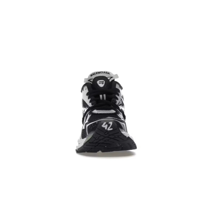 Balenciaga Black & White Layered Sneakers with Chunky Sculpted Sole