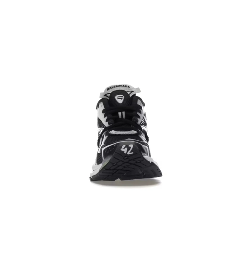 Balenciaga Black & White Layered Sneakers with Chunky Sculpted Sole