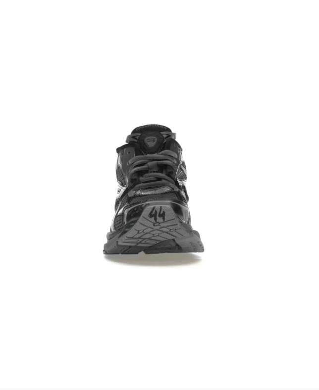 Balenciaga Black & Charcoal Gray Layered Sneakers with Sculpted Sole