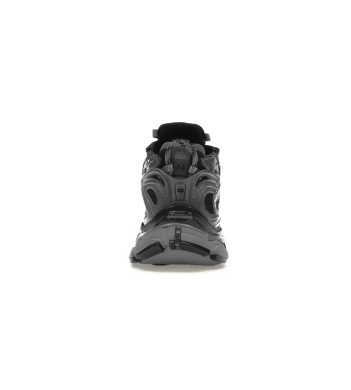 Balenciaga Black & Charcoal Gray Layered Sneakers with Sculpted Sole