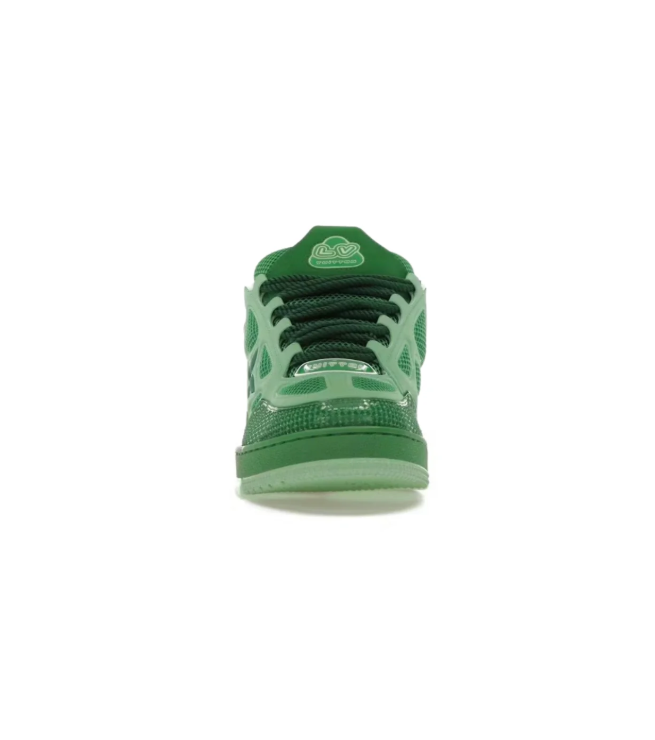 Louis Vuitton Green & Mint Low-Top Sneakers with Floral Details