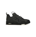 Louis Vuitton Black Low-Top Sneakers with Tonal Floral Details