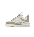Louis Vuitton White & Beige Low-Top Sneakers with Floral Details