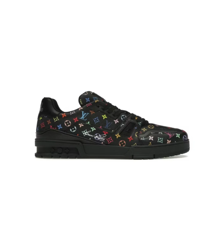 Louis Vuitton Black Multicolor Monogram Low-Top Sneakers