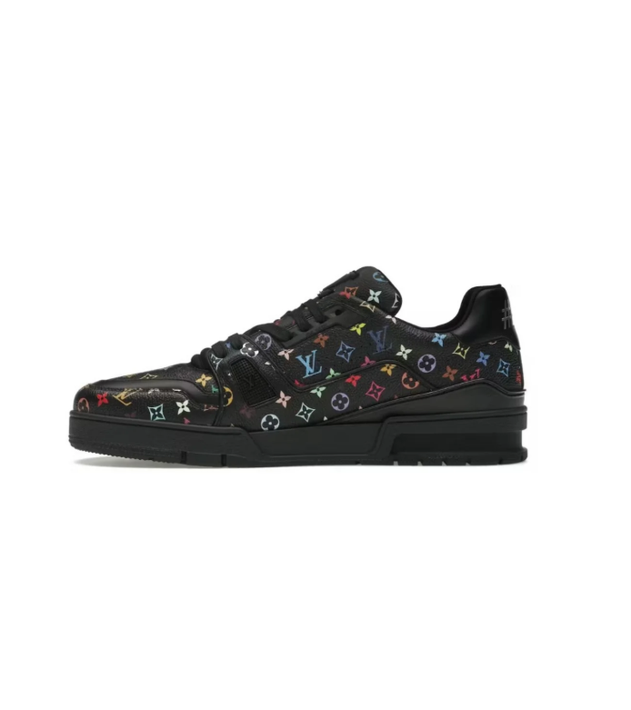 Louis Vuitton Black Multicolor Monogram Low-Top Sneakers