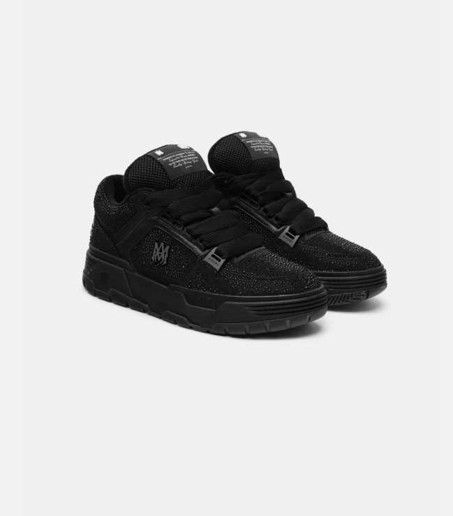 AMIRI MA-1 Black Embellished Low-Top Sneakers