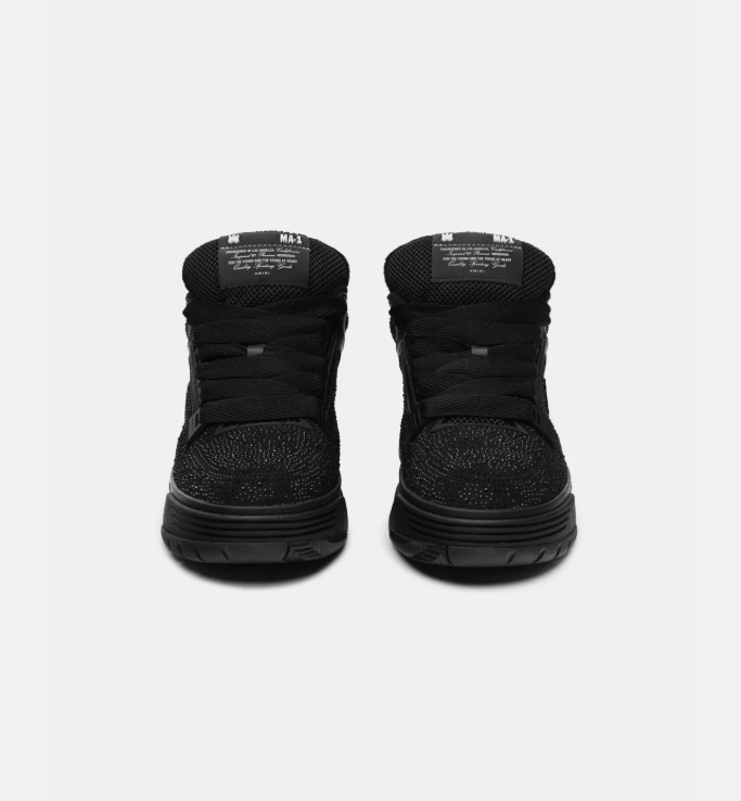 AMIRI MA-1 Black Embellished Low-Top Sneakers