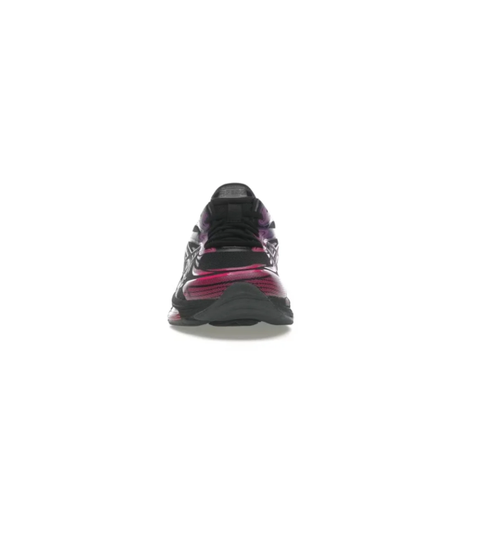 ASICS Black Low-Top Sneakers with Purple and Pink Accents