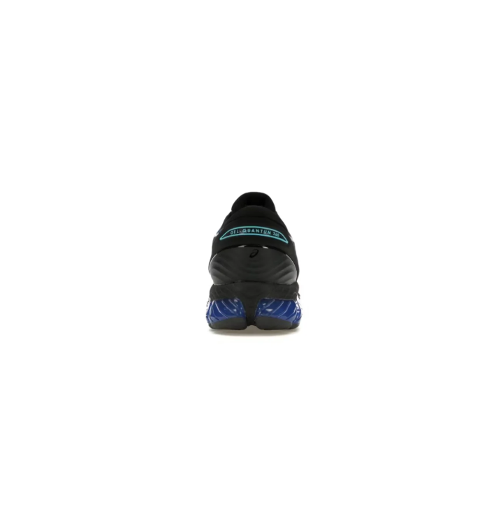 ASICS Black Low-Top Sneakers with Teal and Blue Accents