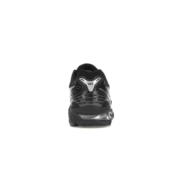 ASICS Black Mesh Low-Top Sneakers with Silver-Outline Stripes
