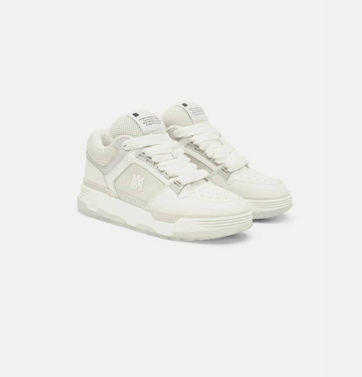 AMIRI MA-1 White and Cream Low-Top Sneakers
